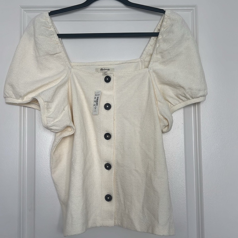 Madewell Cream Puff Sleeve Blouse